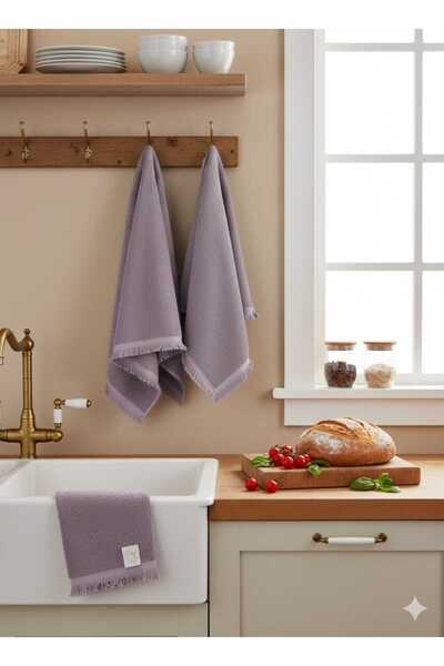 A.Z.H. Çeyizlik 35x60 cm Saçaklı Mutfak Havlu Seti