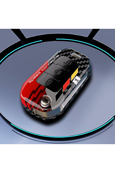 Choice B carbon red Remote Car Key Chain Ring Shell Cover Case Holder 3 Butto...