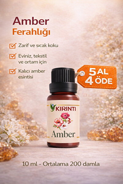 KIRINTI 2000 Amber Esansı 10 ml – Buhurdanlık, Difüzör ve Oda Kokusu