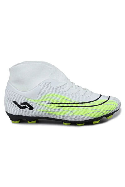 Jump 29676 حذاء كرة قدم أبيض - مع جوارب، حذاء Astroturf Astroturf