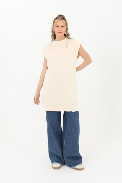 Puane Γυναικείο αμάνικο μπλουζάκι Basic - 30725TUN - ΜΠΕΙΖ