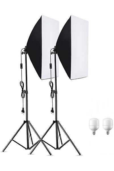 Tianya Ürün , Reklam , Moda , Makyaj , Stüdyo 2 Li 50x70cm Softbox 2x65w Ampü...