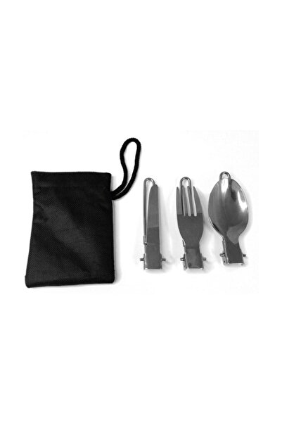 NURGAZ سكين شوكة وملعقة قابلة للطي من كامبوت