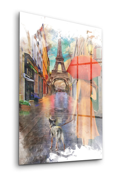 Decovetro Pictură în ulei pe sticlă Paris