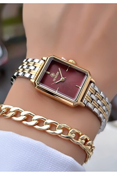 Homies هدية سوار ساعة نسائية أصلية مربعة كبيرة الحجم من HOMİES للموسم الجديد