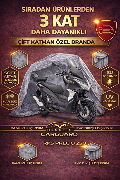 CarGuard RKS Precio 250 Fitilli Motosiklet Brandası Motor Örtüsü - Arka Çanta...
