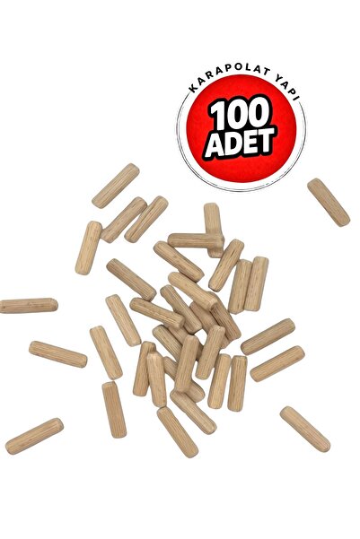Ahşap 8x35 Mm (FIRINLANMIŞ KAYIN) Kavela Bağlantı Pimi 8x35 Mm 100Adet