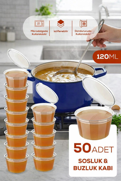 Ezu Home 50 قطعة حاوية تخزين صغيرة مانعة للتسرب سعة 120 مل، حاوية تجميد، مرق ...