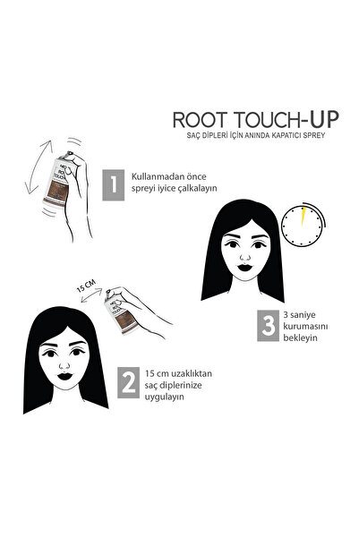 Neva ROOT TOUCH-UP Saç Dipleri İçin Kapatıcı Sprey KUMRAL 75ml x 4adet