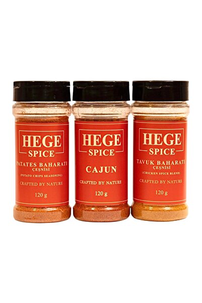 Hege Spice Anadolu Harmanları 3'lü Paket (Kajun, Patates Baharatı, Tavuk Baha...