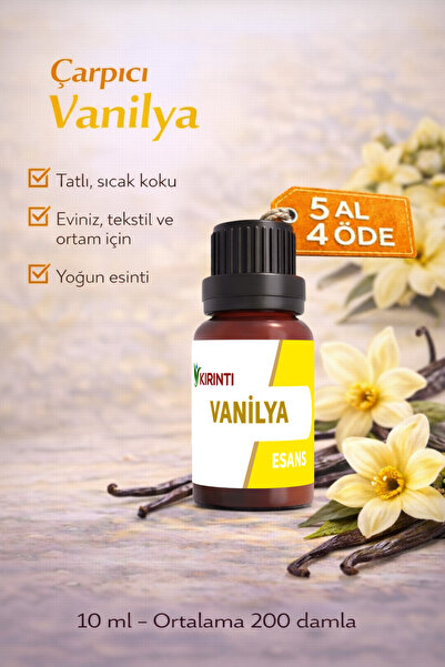 KIRINTI 2000 Vanilya Kokulu Esansı 10 ml – Buhurdanlık, Difüzör ve Oda Kokusu