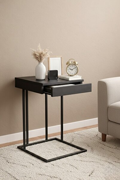 DEKOPRATİK Veno C Sehpa - Çekmeceli Yan Sehpa