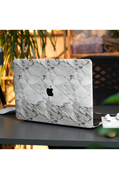 Mcstorey Macbook Air M1 Kılıf 13.3 inç Uyumlu Deri Kaplama Mermer Desenli Kor...