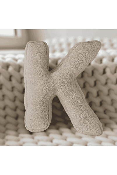 Woodesk Λίτερα, Γράμμα Κ, Μαξιλάρι, Μαξιλάρι ριχτάρι, Γεμισμένο με ίνες, Ύφασ...