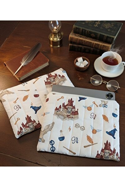 Doğa teks home Harry Potter Okulu Desenli Tablet/Portföy Çanta(30-22 cm 11-12...