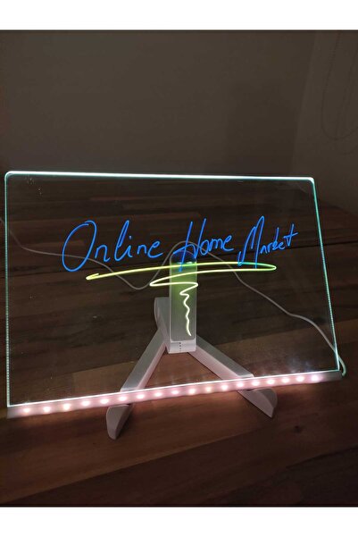 Online Home Market Led Işıklı Kendiliğinden Renkli Fosforlu Kalemli Dikdörtge...