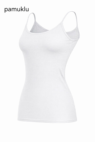 Serem yıldızı İp Askılı Beyaz Atlet Tek Li Bir Adet