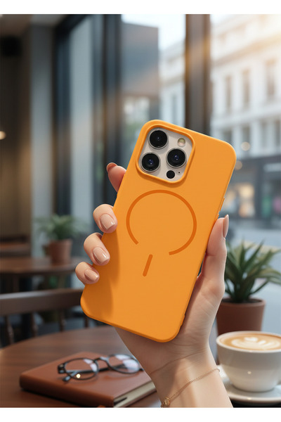 TechTrove iPhone 15 Pro İçin Uyumlu M-Safe Özellikli Soft Renkli Elde Kaymaz ...