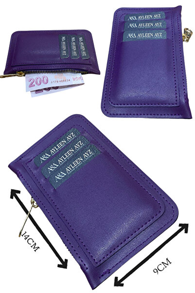 Ayleen Ayz Πορτοφόλι από συνθετικό δέρμα με 6 θήκες για κάρτες και θήκη για κ...