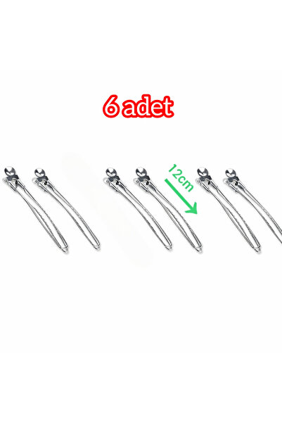 irtihal Metal pens 6 Adet Büyük Boy Metal Dalga Saç Pensi-kuaför Fön Pensi- Pens