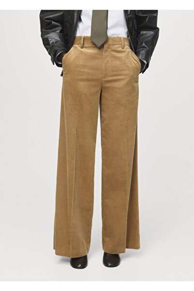 MANGO Woman Wide leg kadife pantolon