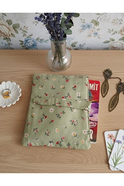Doğa teks home Yeşil renkli papatyalar desenli yandan bağlamalı tablet/kitap ...