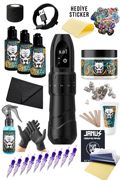 Ambition Titan Dövme Makinesi Seti - Profesyonel Dövme Seti - 7 Aşamalı Sertl...