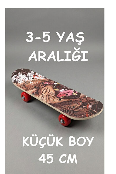 Furkan Toys Ahşap Kaykay Küçük Boy 45cm Başlangıç (3-5 yaş)
