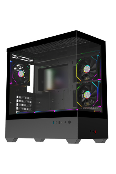 SPEARPC TURM 6E ATX Gaming Case 6 ARGB fans WITH REMOTE CONTROLLER Black Color