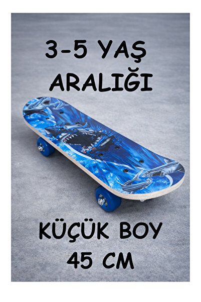 Furkan Toys Ahşap Kaykay Küçük Boy 45cm Başlangıç (3-5 yaş)