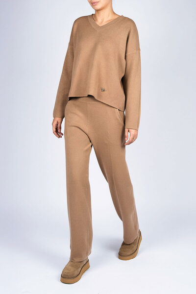 Monarh Design Casual Brown modal suit with/without detachable bow