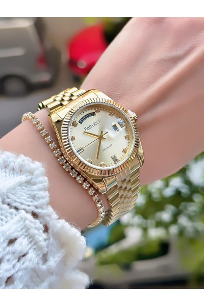 Ferrucci MİLANO ÇELİK KORDON 3 ATM SU GEÇİRMEZ KARE KASA KADIN KOL SAATİ+BİLE...