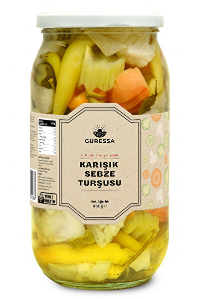 GURESSA Karışık Turşu 1000 ml (Atıştırmalık & Sofralık)