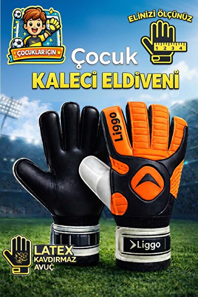 Liggo Reflex Çocuk Kaleci Eldiveni Bilek Bandajlı 5-6-7 Numara