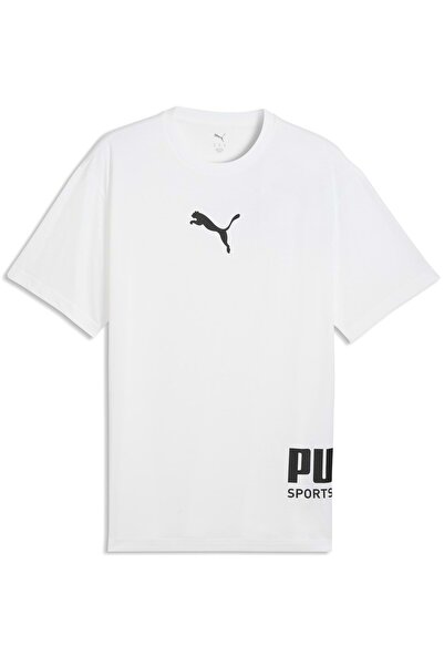Puma Sport Graphic Tee 692169 Tişört Erkek T-Shirt BEYAZ
