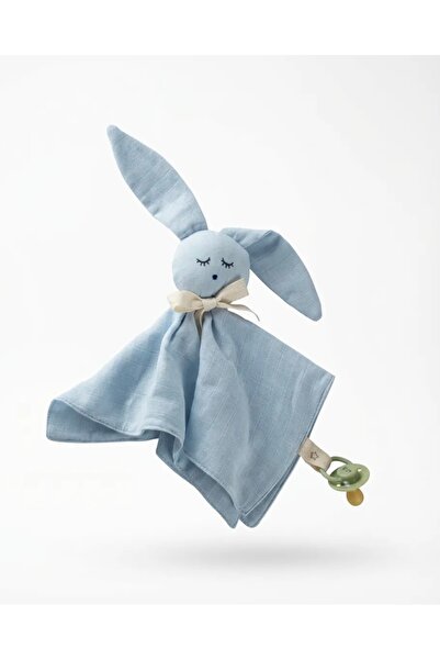 Hubb Müslin organik uyku arkadaşı mavi emzik askılı