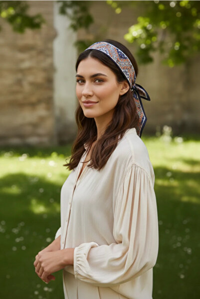 Walkenzo Etnik Desenli Özel Tasarım Çanta Bileklik Saç Çok Amaçlı Kadın Keleb...