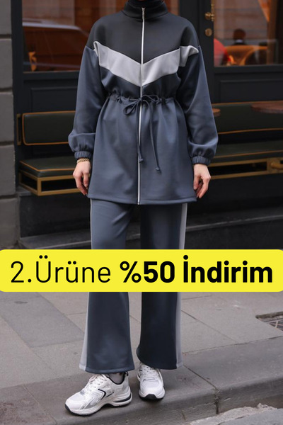 Balenbi Women's Scuba Fabric Drawstring Waist Belted Hijab Set 1123