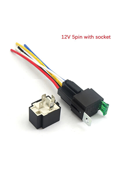 Choice 12V 5pin with socket High Quality 12V DC 4 Pin Car Automotive Fused Re...