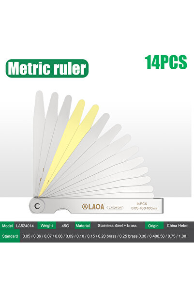Choice مجموعة مقاييس سماكة من الفولاذ المقاوم للصدأ من لاوا، 14 قطعة، أداة قي...