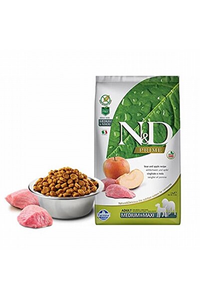 N&D Tahılsız Yaban Domuzlu Elmalı Yetişkin Köpek Maması 12 Kg