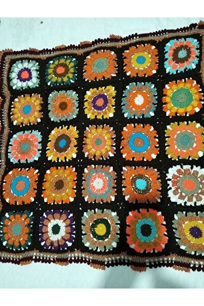 EL İŞİ Tv battaniyesi koltuk şalı. 100x100 cm