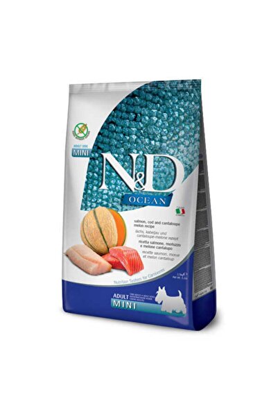 N&D Ocean Somon ve Morina Kavunlu Mini Irk Köpek Maması 2,5 Kg