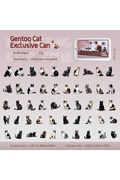 Choice C3 100 قطعة ملصقات على شكل قطة أليفة، قطع معدنية، ملصقات يدوية، قاعدة ...