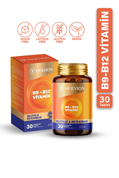 HEILVION Vitamin B12 Folik Asit B9 - Metilkobalamin - Metilfolat Dil Altı Tablet