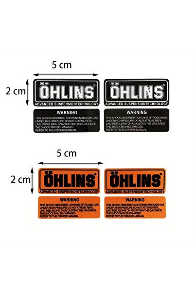 Choice Black Orange 2 Colors Reflective OHLINS Suspension Shock Stickers Moto...