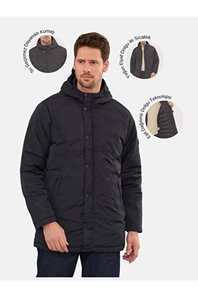 Danger Palton impermeabil pentru bărbați, albastru bleumarin