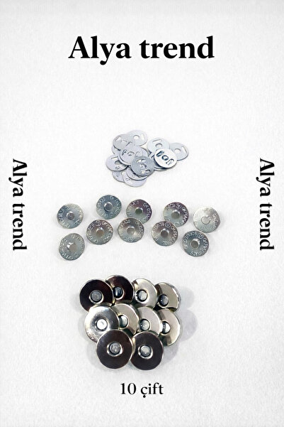 aladepo Alya Trend Bag Magnets (10 Pieces), Magnetic Snap Fasteners
