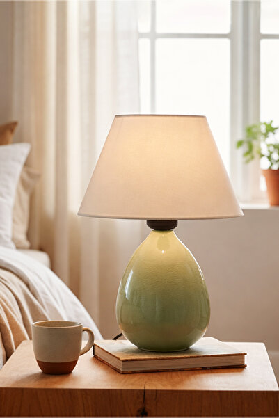 HOMİNG Homing Soft Yeşil Seramik Abajur 241950