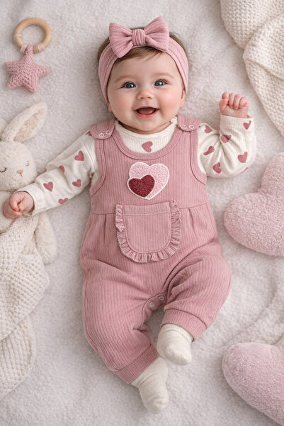 bebekyol Kalpli 2’li Kız Bebe Takım